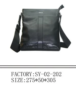 Bolso de cuero hombres con cremallera ykk