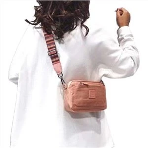 Nueva bolsa de cuerpo de color cruzado de color nylon macaron